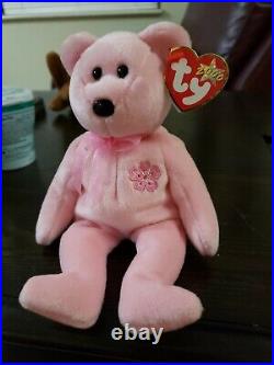 RARE Ty Beanie Babies SAKURA Bear (Retired) tag errors and TAGS in Japanese