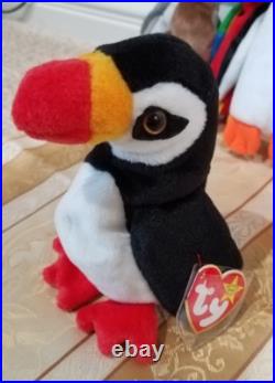 RARE Ty Beanie Babies withERRORS Bird Collection Quakers, Jake, Baldy, etc