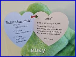 RARE! Ty Beanie Baby 1998 Kicks The Soccer Bear with Tag Errors 98/99 RARE! Ty Beanie Baby 1998 Kicks The Soccer Bear with Tag Errors 98/99