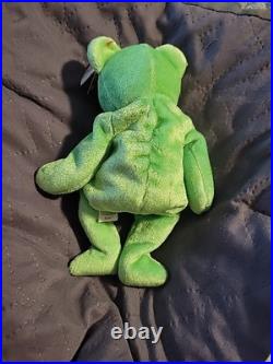 RARE! Ty Beanie Baby 1998 Kicks The Soccer Bear with Tag Errors 98/99