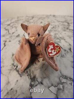 RARE Ty Beanie Baby BATTY the Bat 1996, Retired! Tag With Errors PVC Pellets