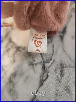 RARE Ty Beanie Baby BATTY the Bat 1996, Retired! Tag With Errors PVC Pellets