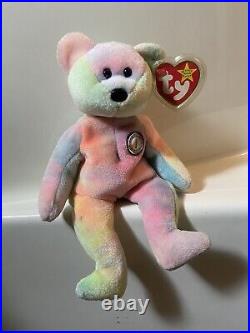 RARE Ty Beanie Baby Birthday B. B. Bear Unmarked