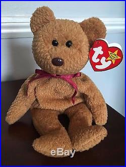 RARE Ty Beanie Baby CURLY BEAR 1996 with 6 Errors #4052