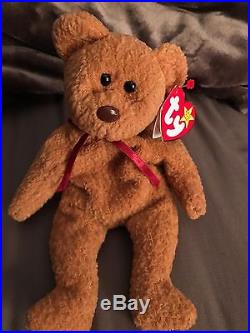 RARE Ty Beanie Baby'Curly' The Bear With all 18 Errors or rarities MINT