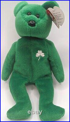 RARE Ty Beanie Baby Erin The Bear 1997 Retired Plush Toy NWT