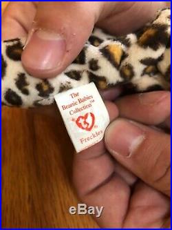 RARE Ty Beanie Baby Freckles with'ORIGIINAL' TAG SPELLING ERRORS