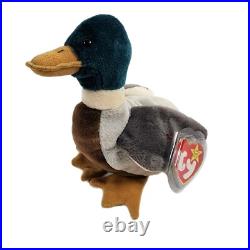 RARE Ty Beanie Baby JAKE the Mallard with ERRORS Date discrepancy-97 swing tag 98