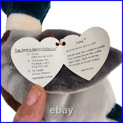 RARE Ty Beanie Baby JAKE the Mallard with ERRORS Date discrepancy-97 swing tag 98