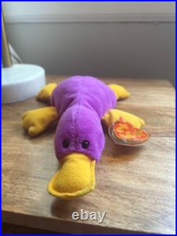 RARE Ty Beanie Baby Patti 1993 PVC Pellets Tags withErrors