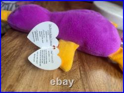 RARE Ty Beanie Baby Patti 1993 PVC Pellets Tags withErrors
