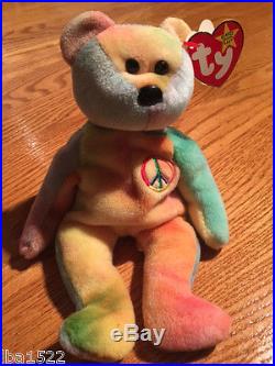 RARE Ty Beanie Baby Peace With Tag Errors