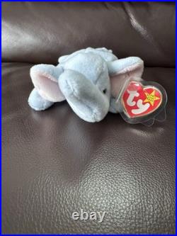 RARE Ty Beanie Baby Peanut the Elephant PVC Pellets Vintage 1995 Collectible