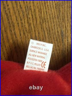 RARE Ty Beanie Baby Pinchers the Lobster (4026) Retired Tags ERRORS PVC Pellets
