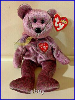 RARE Ty Beanie Baby Retired 2000 SIGNATURE BEAR #4266 NMWMT A Beauty