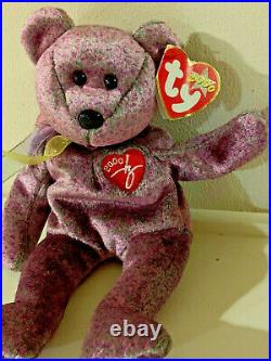 RARE Ty Beanie Baby Retired 2000 SIGNATURE BEAR #4266 NMWMT A Beauty