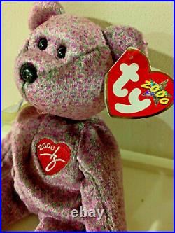 RARE Ty Beanie Baby Retired 2000 SIGNATURE BEAR #4266 NMWMT A Beauty