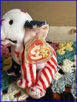 RARE Ty Beanie Baby Righty and Lefty 2000 Elephant Donkey Political ERRORS