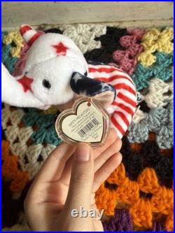 RARE Ty Beanie Baby Righty and Lefty 2000 Elephant Donkey Political ERRORS