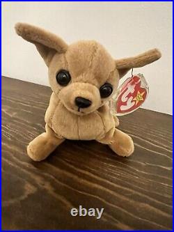 RARE Ty Beanie Baby TINY the Dog 5 Plush Toy With Multiple Errors