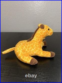RARE Ty Beanie Baby Twigs Giraffe MWMT withERRORS and Tag Protector