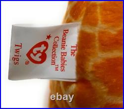 RARE Ty Beanie Baby Twigs Giraffe MWMT withERRORS and Tag Protector