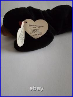 RARE Ty Beanie Baby withERRORS Blackie Bear MWMT 1st edition RARE Ty Beanie Baby withERRORS Blackie Bear MWMT 1st edition