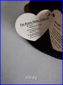 RARE Ty Beanie Baby withERRORS Blackie Bear MWMT 1st edition RARE Ty Beanie Baby withERRORS Blackie Bear MWMT 1st edition