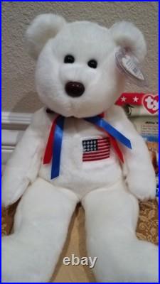 RARE Ty Beanie Buddy & Teenie Beanie withERRORS Libearty Flag Bears MWMT RARE Ty Beanie Buddy & Teenie Beanie withERRORS Libearty Flag Bears MWMT