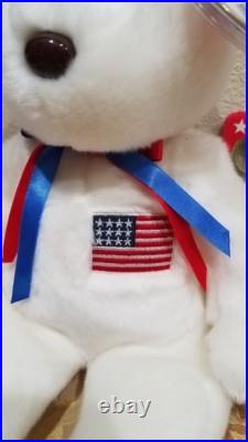RARE Ty Beanie Buddy & Teenie Beanie withERRORS Libearty Flag Bears MWMT RARE Ty Beanie Buddy & Teenie Beanie withERRORS Libearty Flag Bears MWMT