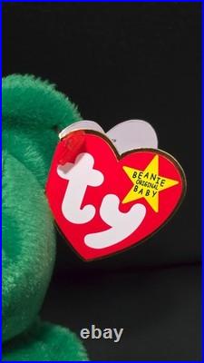 RARE Ty Beanie Collectable Erin the Irish Bear with multiple errors Mint &Tag