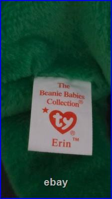 RARE Ty Beanie Collectable Erin the Irish Bear with multiple errors Mint &Tag