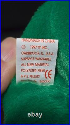 RARE Ty Beanie Collectable Erin the Irish Bear with multiple errors Mint &Tag