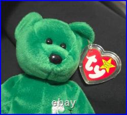 RARE Ty Beanie Collectable Erin the Irish Bear with multiple errors Mint &Tag