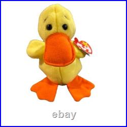 RARE Ty Beanie ERRORS- Quackers The Duck 6 PVC 1994/1993 TAG Original Baby