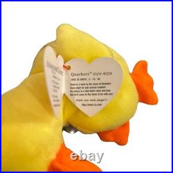 RARE Ty Beanie ERRORS- Quackers The Duck 6 PVC 1994/1993 TAG Original Baby