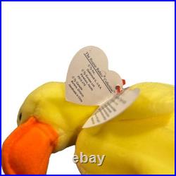 RARE Ty Beanie ERRORS- Quackers The Duck 6 PVC 1994/1993 TAG Original Baby