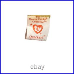 RARE Ty Beanie ERRORS- Quackers The Duck 6 PVC 1994/1993 TAG Original Baby