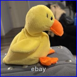 RARE Ty Beanie ERRORS- Quackers The Duck 6 PVC 1994/1993 TAG Original Baby