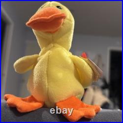 RARE Ty Beanie ERRORS- Quackers The Duck 6 PVC 1994/1993 TAG Original Baby