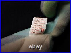 RARE Ty Iggy the Iguana Beanie Baby with Tie Dye Fabric & Tag Errors (1997)