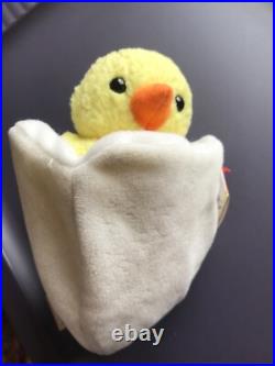 RARE Ty Original Beanie Baby EGGBERT Vintage 1998 & Tag Errors RETIRED