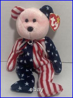 RARE- Ty Pink Face Spangle Beanie Babies Errors 1999 Mint Retired