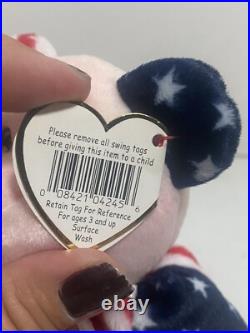 RARE- Ty Pink Face Spangle Beanie Babies Errors 1999 Mint Retired