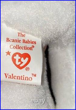 RARE Ty Valentino Beanie Baby Bear RETIRED 1994 Mint Condition ERRORS