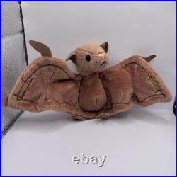 RARE VINTAGE NEW WITH TAGS 1996 Ty Beanie Babies Batty Bat Hook & Loop Y2K
