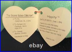 RARE VINTAGE RETIRED HIPPITY, The Bunny Beanie Original Babies Collection ERRORS