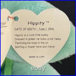 RARE VINTAGE RETIRED HIPPITY, The Bunny Beanie Original Babies Collection ERRORS