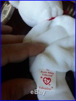 RARE Valentino Beanie Baby Brown Nose, Valuable Tag Errors, Excellent Condition