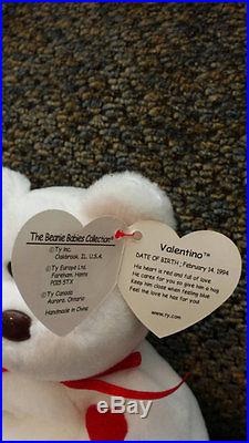RARE Valentino Beanie Baby Retired with Misspelled Tag & Errors